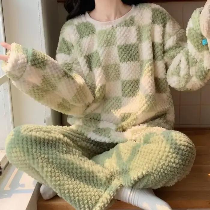 Vêtements pour femmes pyjamas hiver épaissir garder au chaud mode Hit produit extérieur à la maison exquis mignon quatre saisons voyage