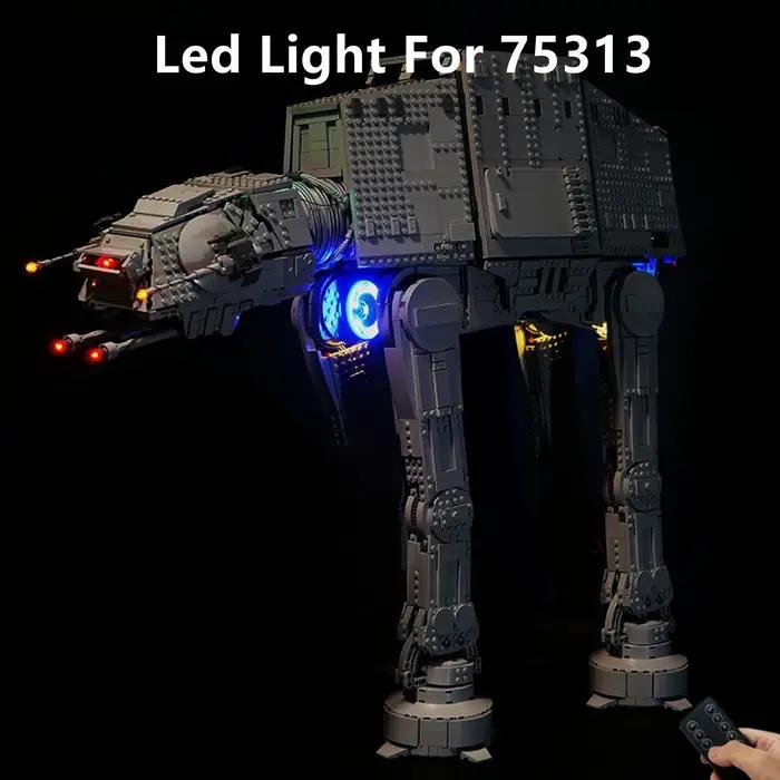 Jeu de lumières LED pour déambulateur de Combat AT-AT 75313 compatible 70888 (lumière LED uniquement, non inclus les briques modèle)