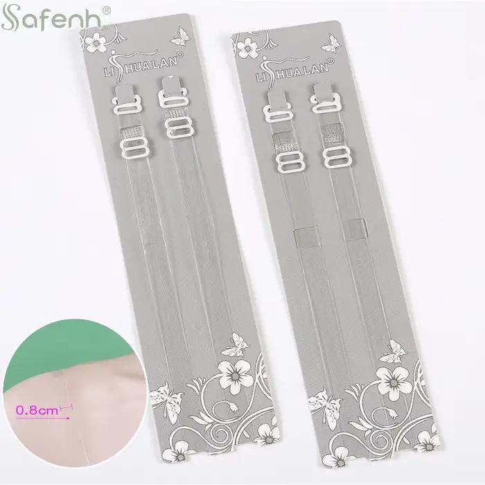 1 paire de sangles de soutien-gorge transparentes et durables en TPU