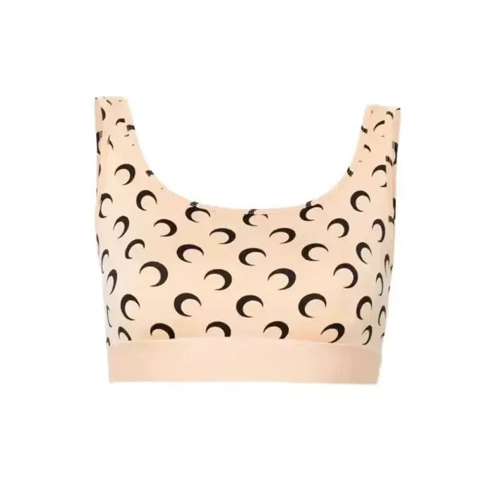 Soutien-gorge de sport dos nu croisé imprimé complet pour femmes