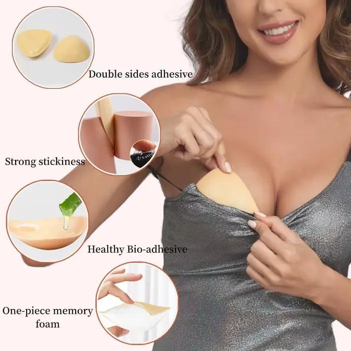 1 paire de soutien-gorge auto-adhésif solide Double face collant Push Up