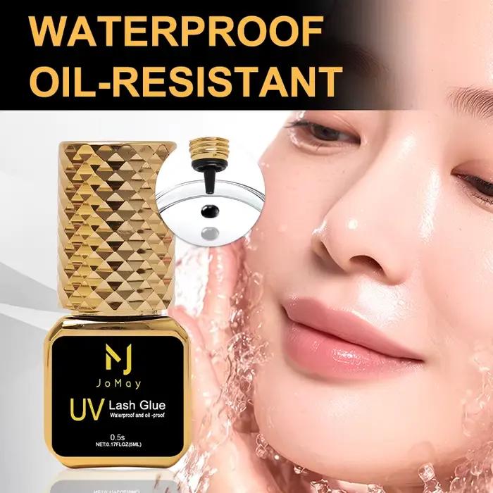 JOMAY 15G professionnel dissolvant de colle UV Super rapide colle UV cils violet noir colle à cils 1S pour outils de maquillage d'extension de cils