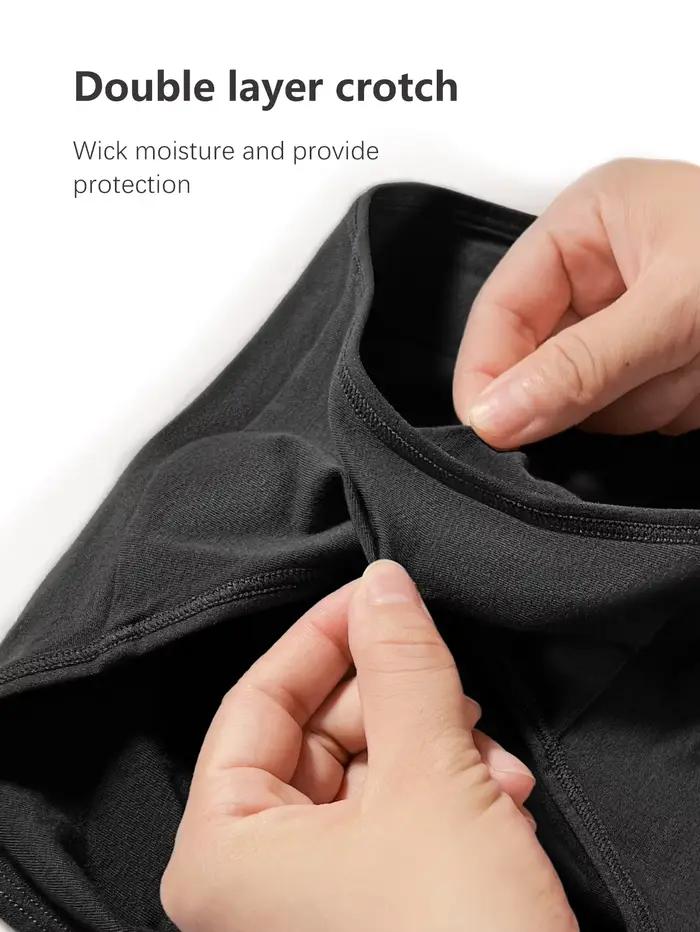 POKARLA 5 pièces culottes taille très haute pour femmes sous-vêtements confortables à couverture complète dames slips noirs ensemble 95% tissu Polyester