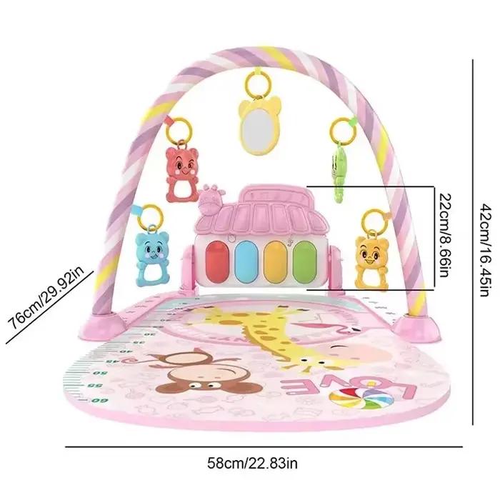 Tapis d'éveil musical pour bébé 0-36 mois avec piano, jouets d'activités, tapis de jeu à pédales, cadeaux d'éducation précoce pour nouveau-nés