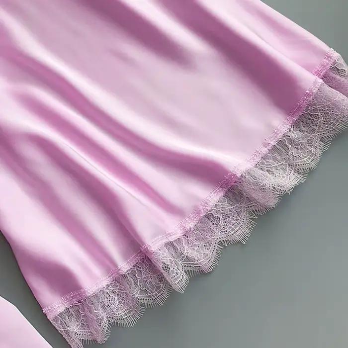 Pyjama en Satin de soie pour femmes