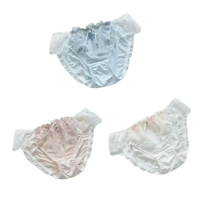 Culottes en dentelle pour femme avec nœud