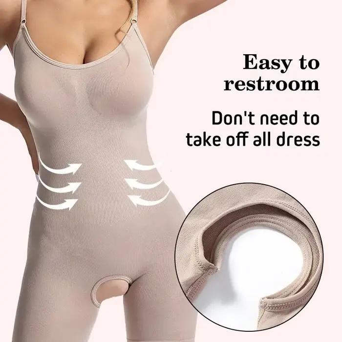 Combinaison de batterie pour femme, corset à entrejambe ouvert, sous-vêtement saillant, gaine amincissante, récupération post-partum
