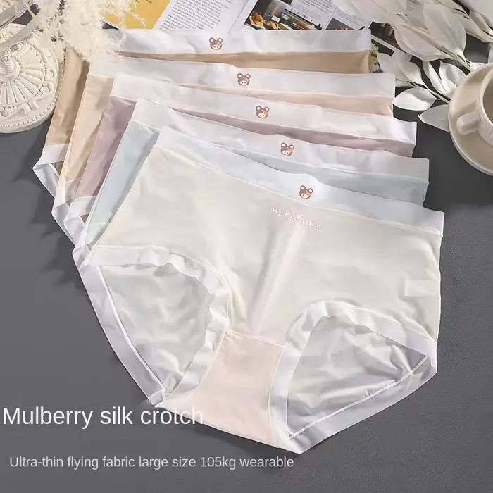 Culotte Sexy en dentelle pour femmes, sous-vêtements grande taille, taille moyenne, sans couture, Lingerie féminine, XL-3XL