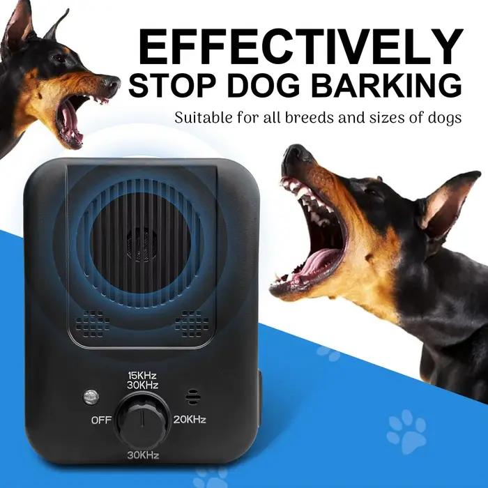 Dispositif anti-aboiement pour chien, 3 vitesses, dispositif de contrôle des aboiements ultrasonique, dispositifs de dissuasion rechargeables et étanches, dispositif anti-aboiement pour chien