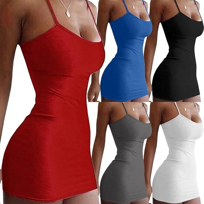 Chemise de nuit à bretelles spaghetti pour femmes
