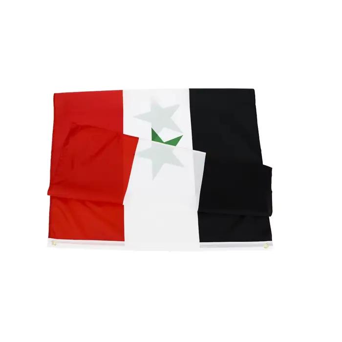 Drapeau de la Syrie 90x150cm, imprimé en Polyester de haute qualité, bannière nationale suspendue, drapeaux de décoration pour la maison