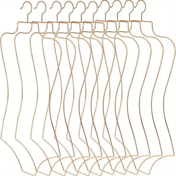 Cintres de lingerie en métal doré 10 pièces – Présentoirs robustes pour maillots de bain et bikini, adaptés au détail et à l'organisation du garde-robe
