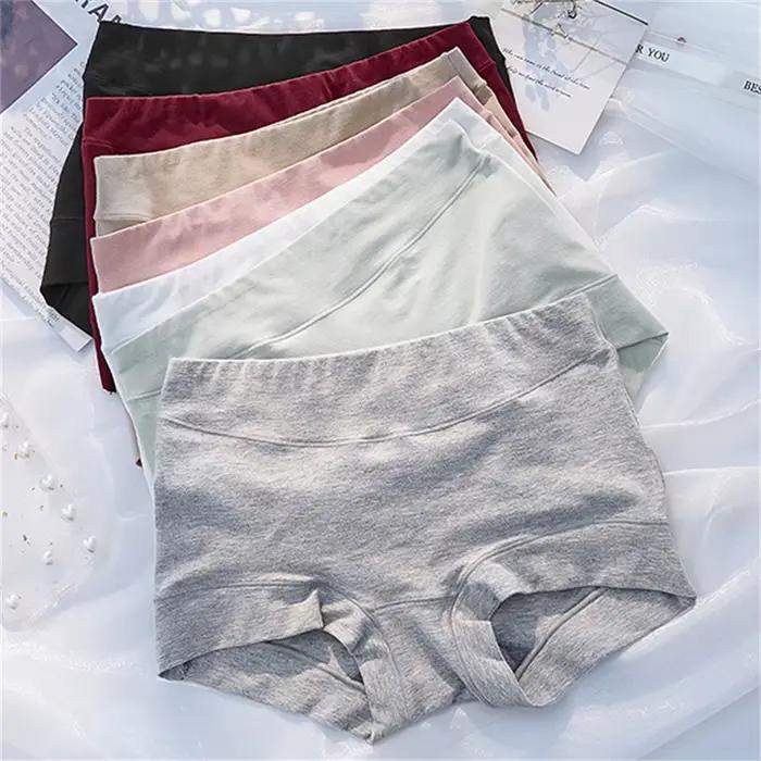 Nouvelles femmes culottes coton sans couture sport boxeurs sous-vêtements femme couleur unie slips confortable Lingerie intime caleçon M-XXL