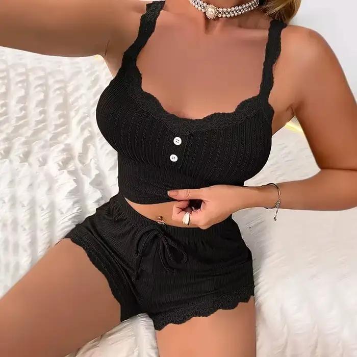 Femmes pyjama ensembles Pijama Pyjamas femme été ensemble Sexy
