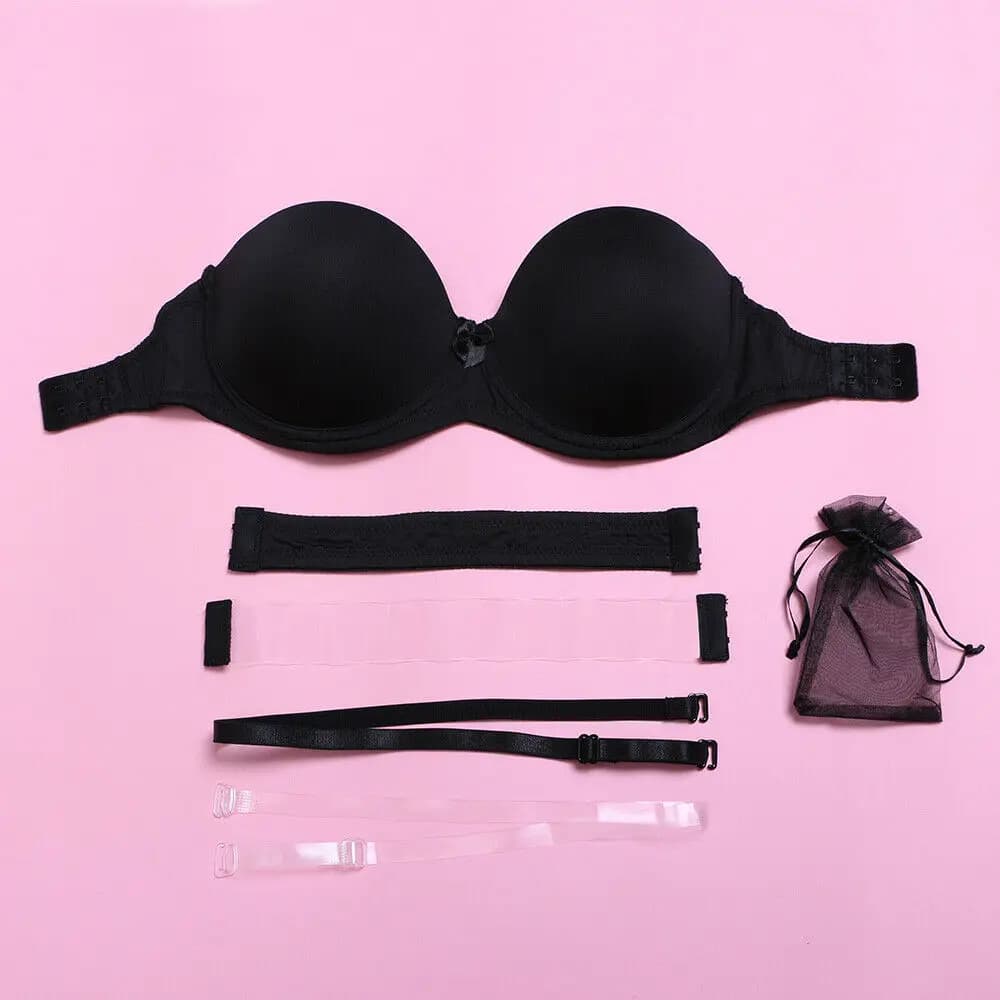 Vgplay soutien-gorge blanc sans bretelles Push Up Lingerie antidérapante bande transparente sangle s