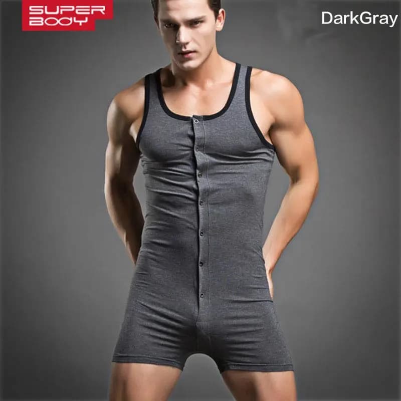 Superbody Sexy justaucorps maillot de corps hommes body bas sexy combinaison lutte Sport haut en cot