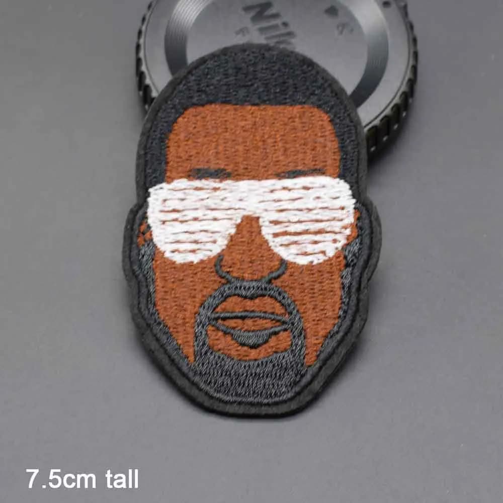 Noir Cool homme Hippie James rappeur fer sur vêtements brodés patchs pour vêtements groupe de musiqu