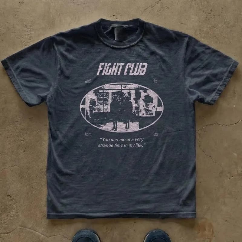T-shirt du film Fight Club pour hommes, nouveau t-shirt décontracté d'été unisexe de style Harajuku