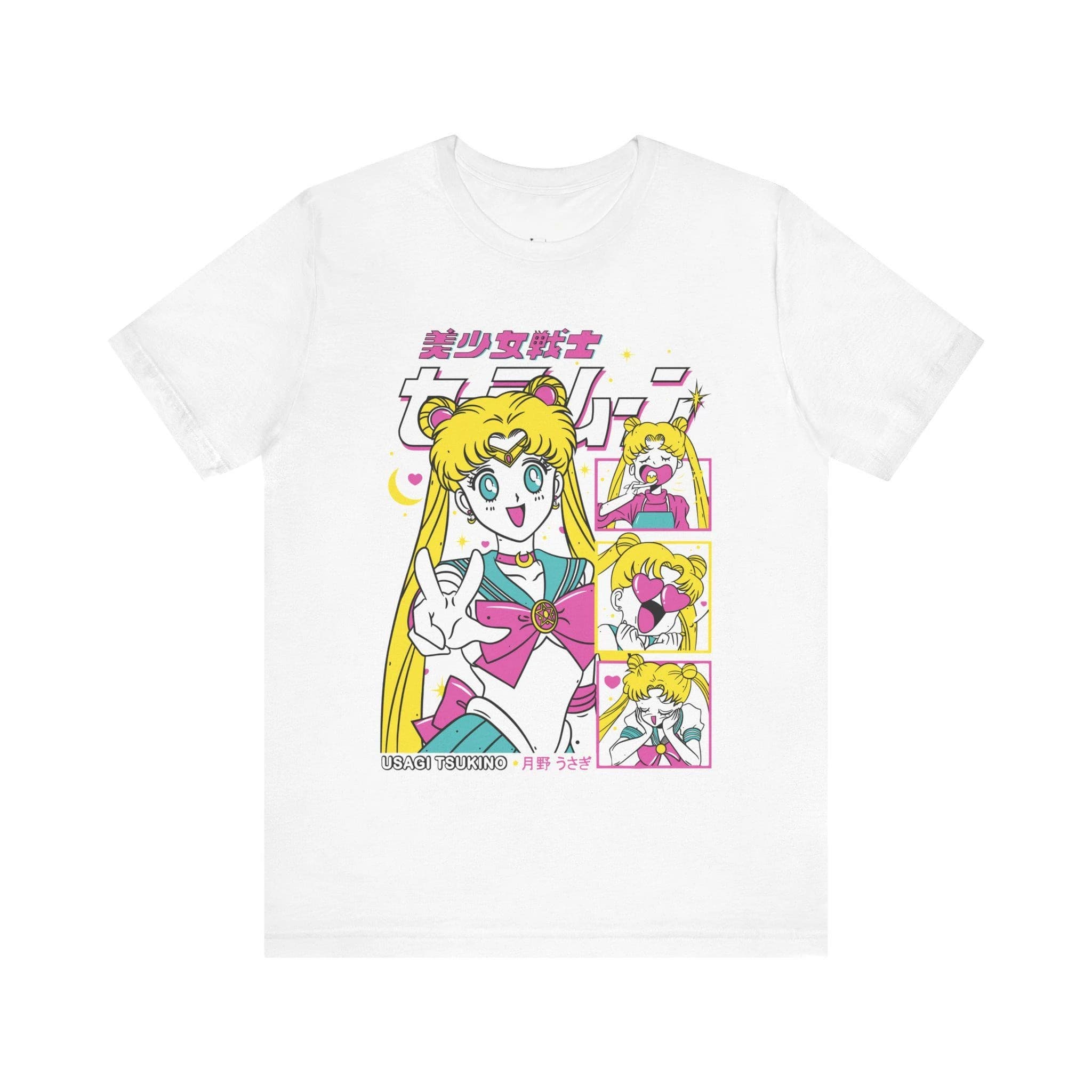 Sailor Moon Rétro Années 90 Anime Graphique T-shirt D'été Coton Hommes Femmes Tee Streetwear Décontr