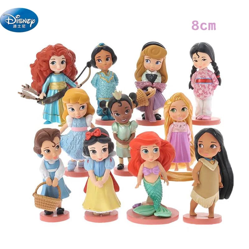 Disney 11 pcs/lot Pvc neige blanche figurines mignon dessin animé Mini princesse sirène jouets modèl