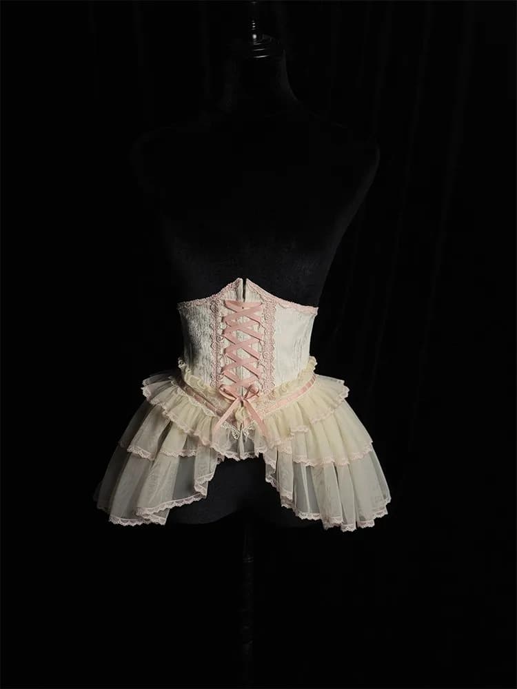 ~Cross~Gothic Princess Lolita Corset avec ourlet à plusieurs couches par Alice Girl PRE COMMANDE / 3
