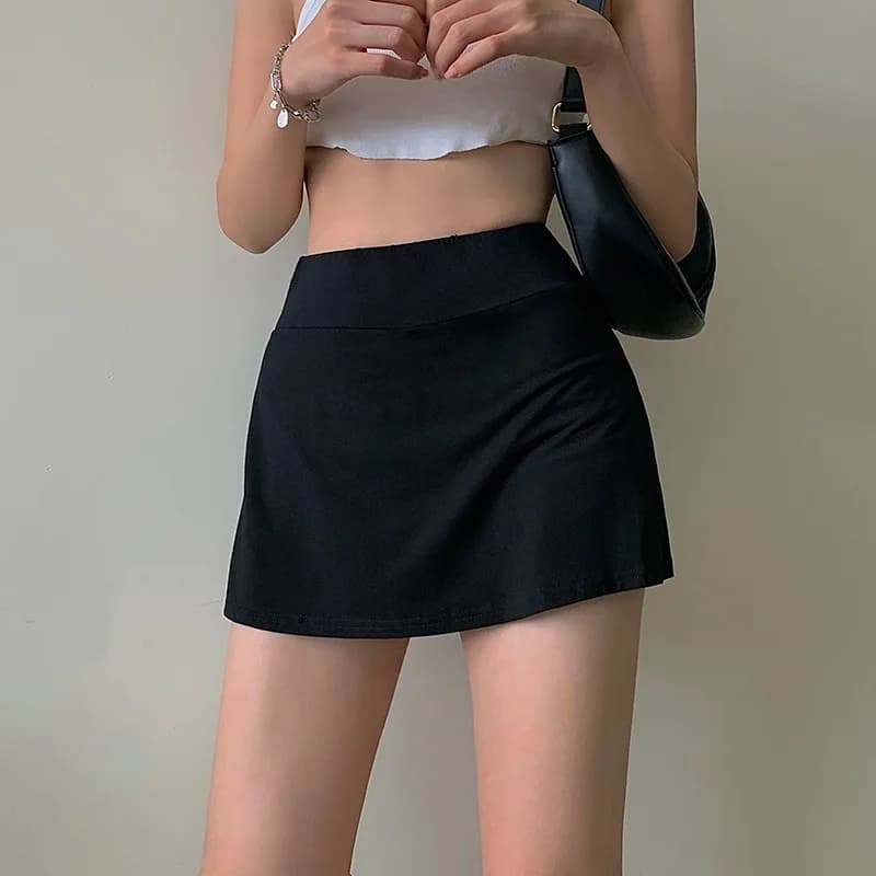 Jupe de Tennis pour femmes, taille haute, Sexy, sac serré aux hanches, jupe courte de sport d'été, j