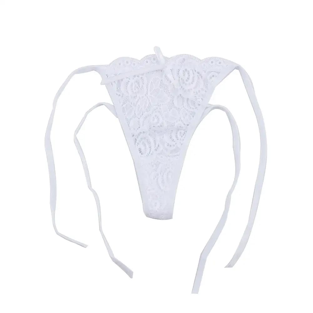 Sous-vêtements sexy pour femmes, lingerie transparente en dentelle florale à taille basse, culottes