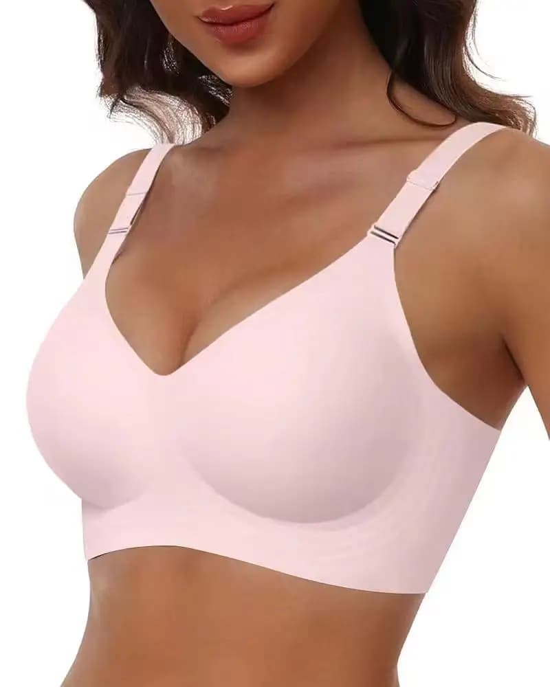Soutien-gorge sans couture sans bretelles, confortable et doux, grande taille, design en gel, froncé