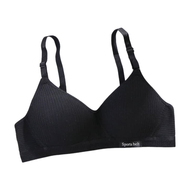 Soutien-gorge sans armatures en coton pour femme, bonnet AB, confortable, push-up, lingerie, bralett