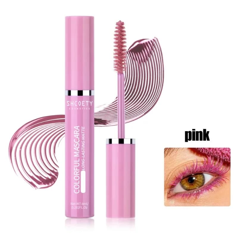 Mascara coloré cils bleu rose vert Mascara imperméable coloré charmant Mascara à friser longue durée