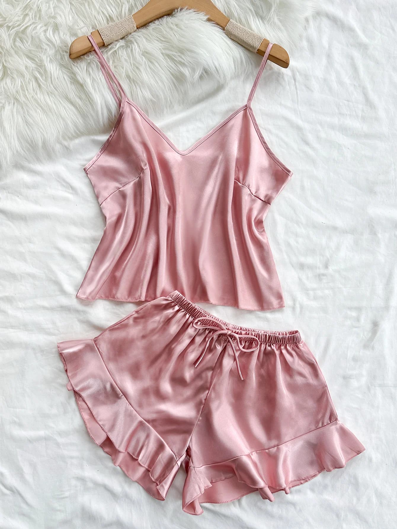 Nouveau Satin femmes pyjama ensemble décontracté ample et mince pyjama femmes ensemble de vêtements