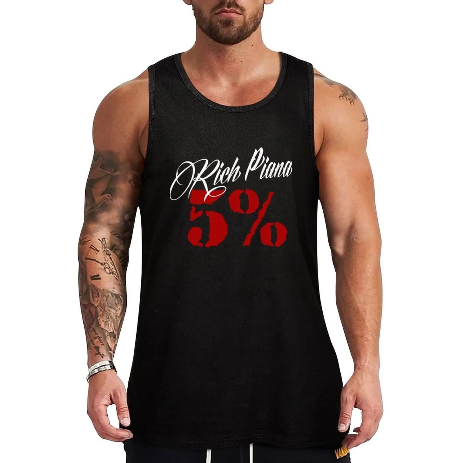 Rich Piana 5 Nutrition Bodybuilder Logo classique Débardeur sans manches pour hommes Singlets pour h