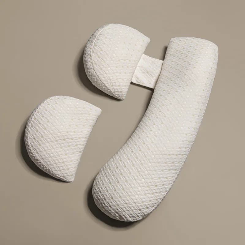 Oreiller de grossesse doux en forme de U, coussin de couchage latéral lombaire pour femmes enceintes
