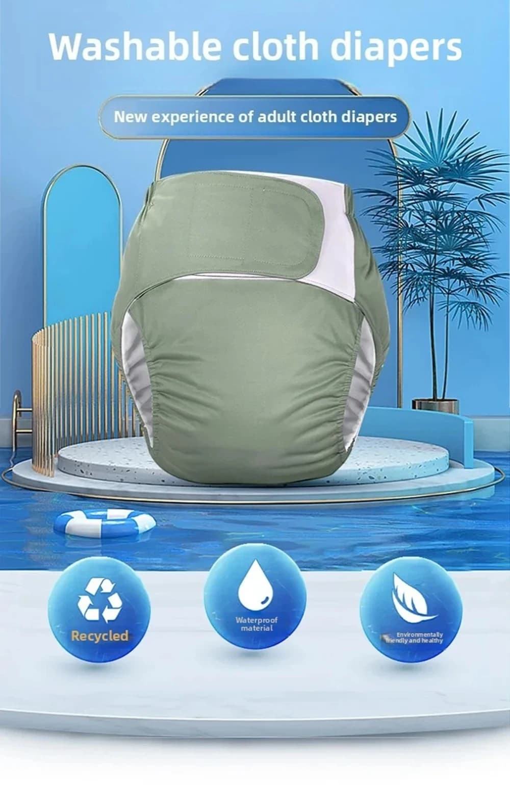Couches-culottes imperméables lavables et réutilisables pour adultes, couches-culottes, couches-culo