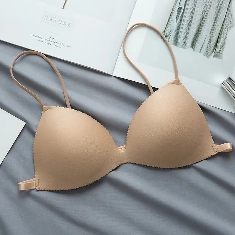 Soutien-gorge français à fines bretelles, lingerie pour filles, sexy, sans couture, une pièce
