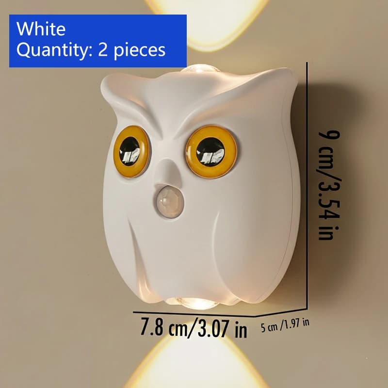 Lampe murale Owl Owl, veilleuse avec capteur de présence humaine, sans câblage, base magnétique, lum