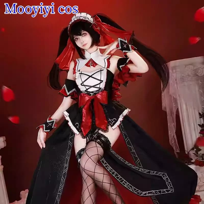 Nouveau Mooyiyi cos Tokisaki Kurumi Cosplay costume Halloween lolita en stock cauchemar S-XL Date un