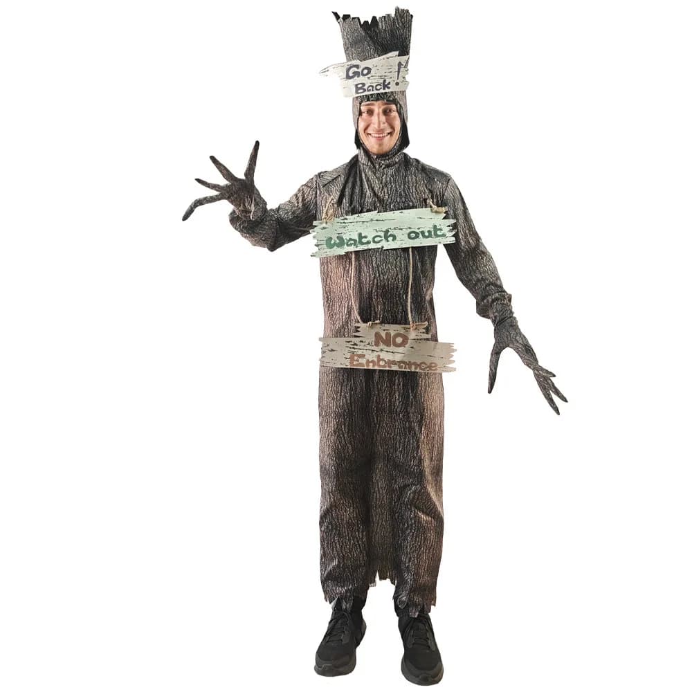 Costume d'halloween hanté pour hommes et femmes, déguisement d'arbre terrifiant unisexe pour adultes