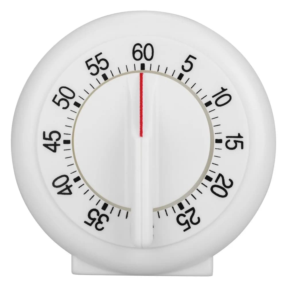 Minuteur de cuisine mécanique rond de 60 minutes, alarme sonore puissante, sans piles, pour la cuiss