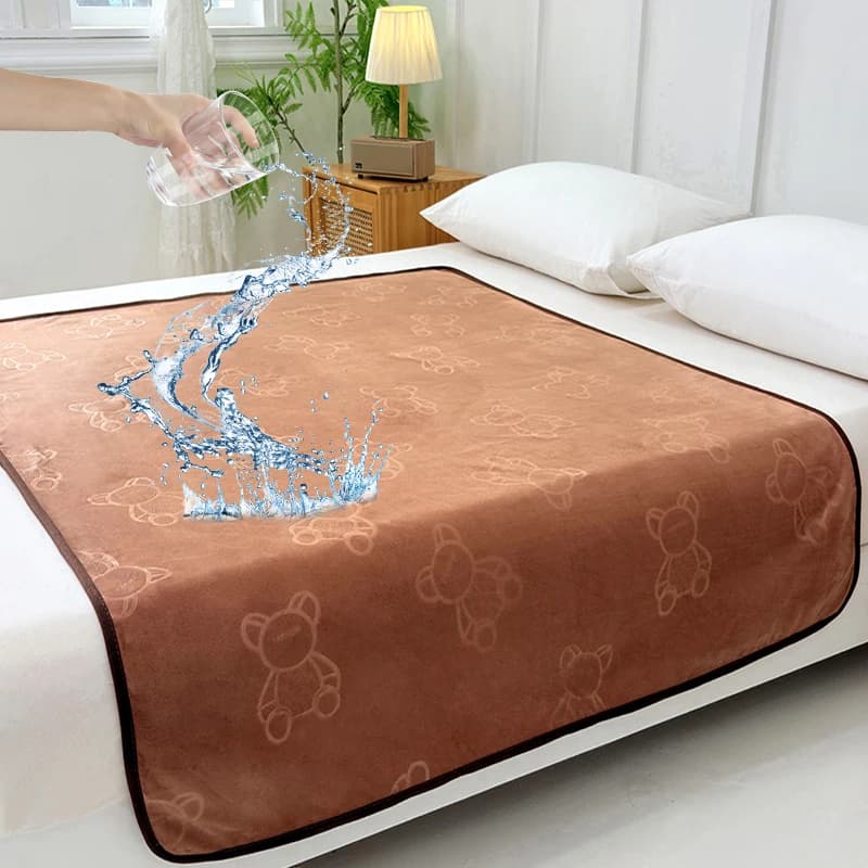Matelas d'urine en flanelle, respirant, imperméable, lavable, coussin de lit en coton, couche de Ven
