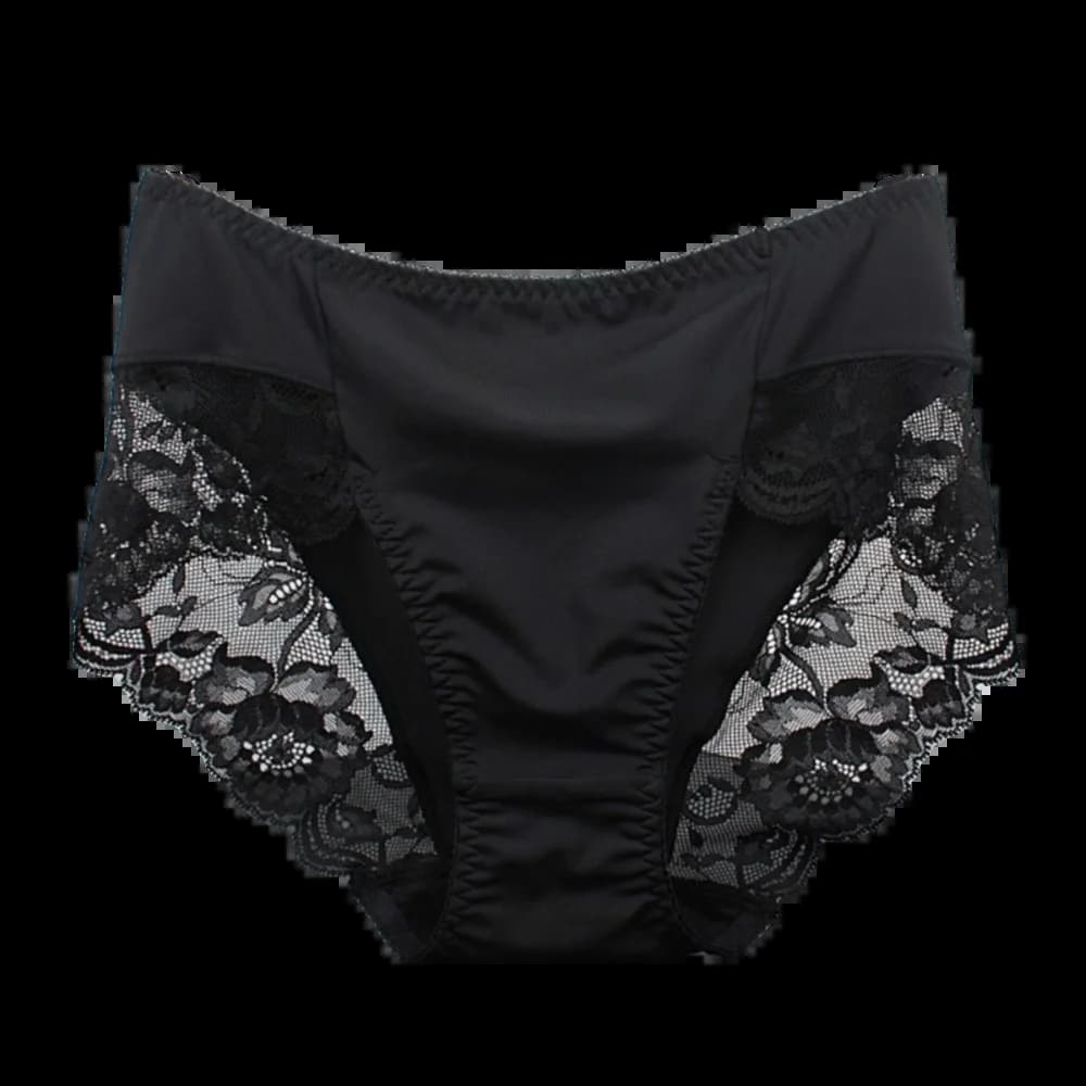 Culottes en dentelle taille moyenne grande taille en maille de soie de lait avec entrejambe en coton