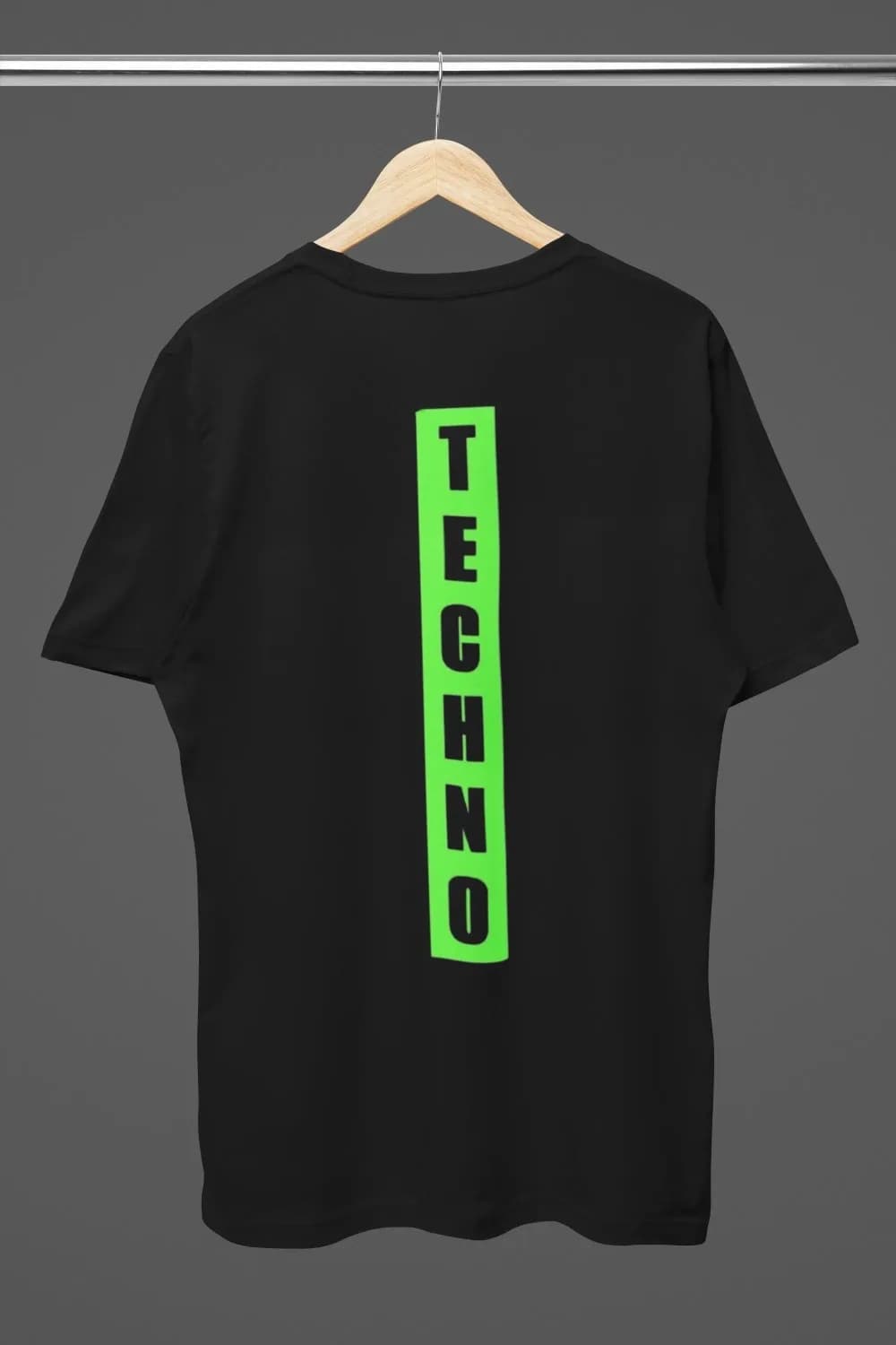 Neon vert Techno t-shir EDM Rave Clubwear chemise à manches courtes unisexe hommes femmes toutes sai