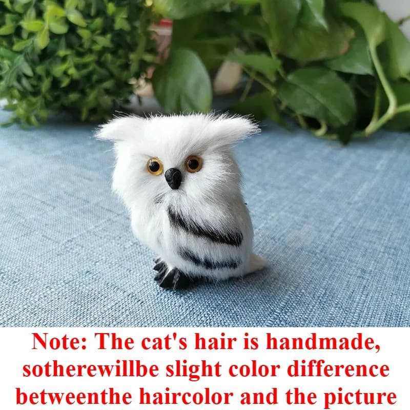 Jouet d’ornement de hibou de Noël, modèle de hibou de bébé en peluche blanche et noire, ornement de
