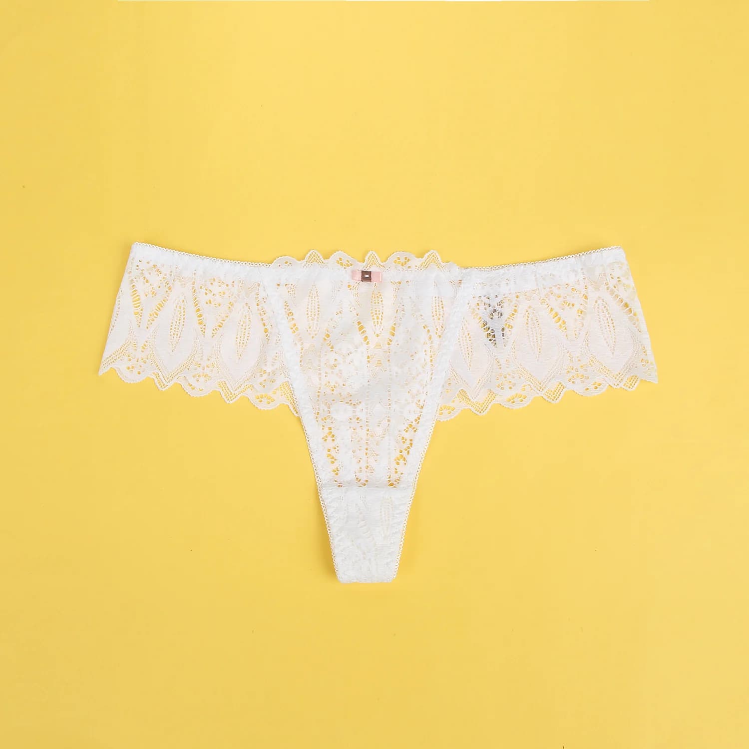 Culotte sexy en dentelle pour femme, semi-transparente, taille basse, dos croisé, sous-vêtement gran