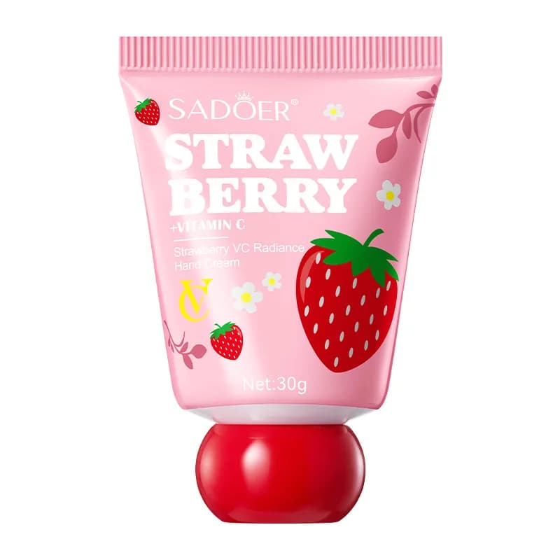 Crème pour les mains fraise VC-30g hydratant éclaircissant pour l'hiver, répare la peau sèche et cra
