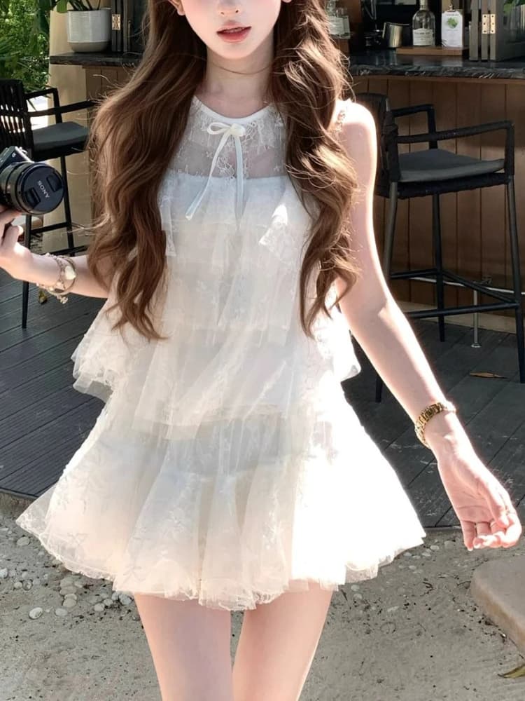 Ensemble deux pièces pour femmes, haut sans manche + jupe taille haute, nouveau Design blanc, costum