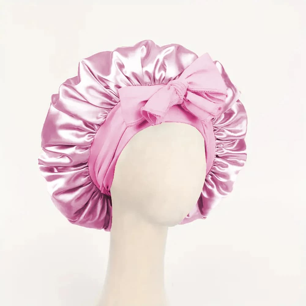 InjBonnet réglable en satin pour hommes et femmes, bonnet pour dormir, cheveux, bande lourde