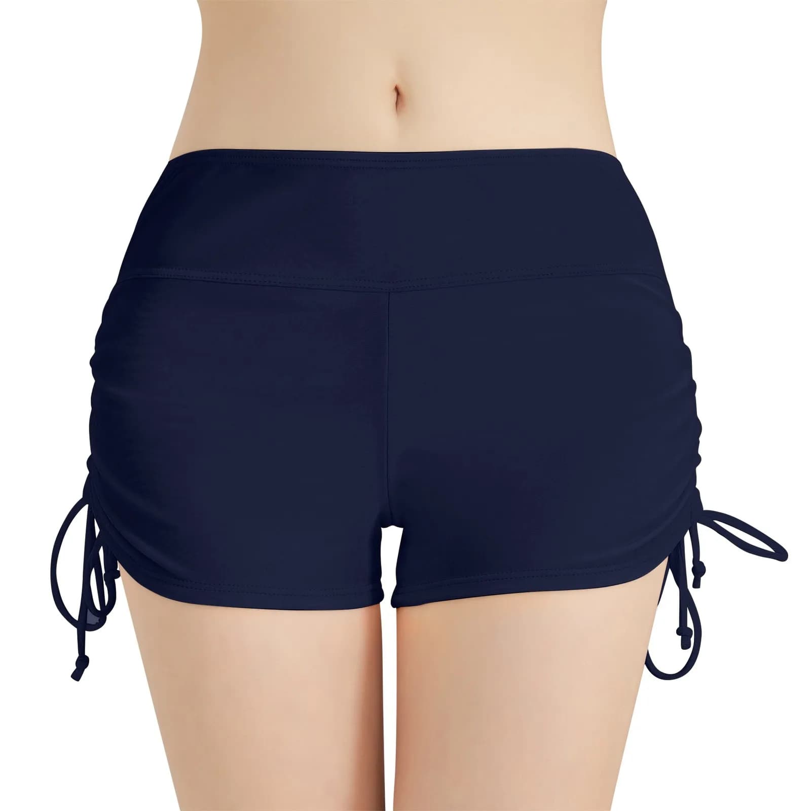 Maillot de bain pour femmes, culotte, short de plage, taille haute, côtés réglables, cordon de serra