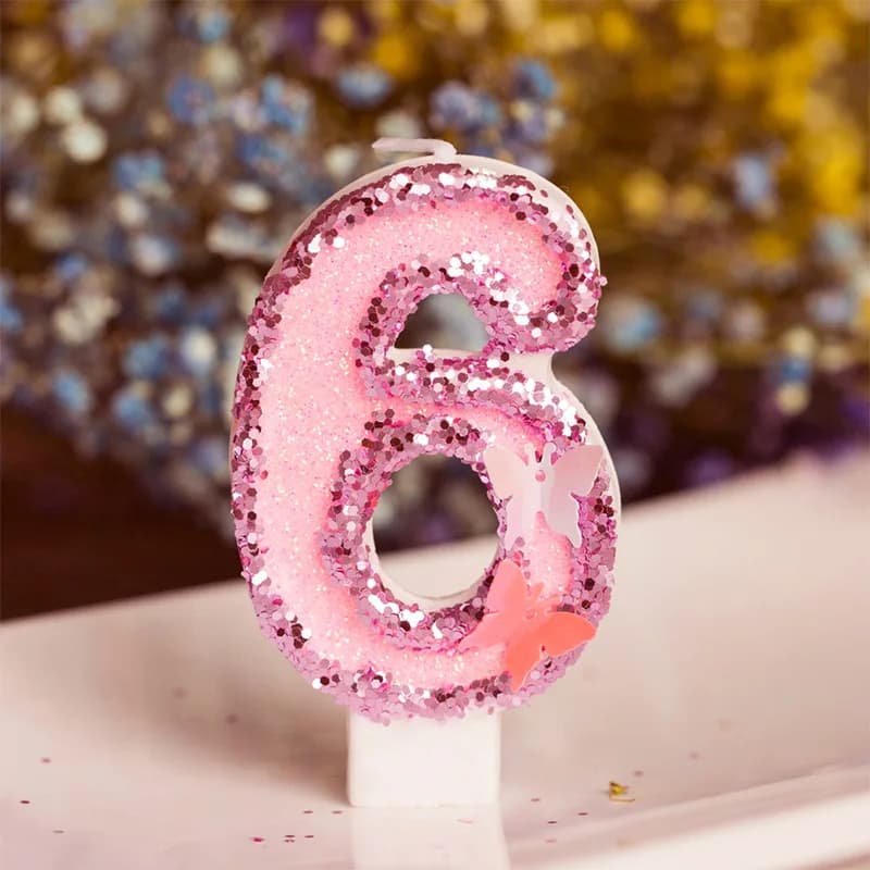 Décoration de gâteau romantique et créative pour la Saint-Valentin, bougie numérique scintillante en
