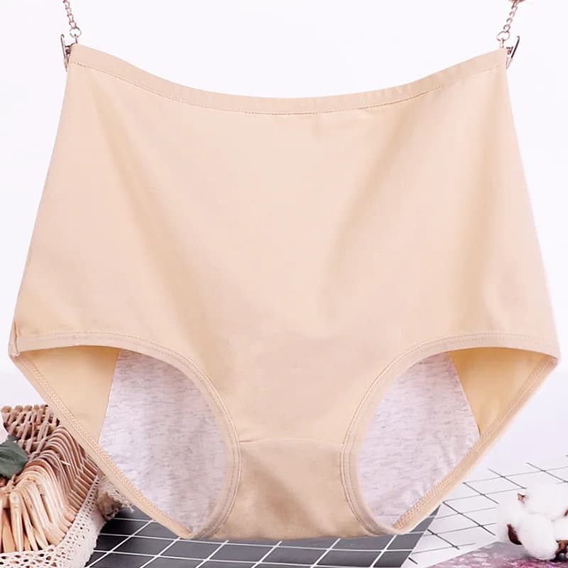Sous-vêtements physiologiques de grande taille pour femmes, période menstruelle, anti-fuite, en coto